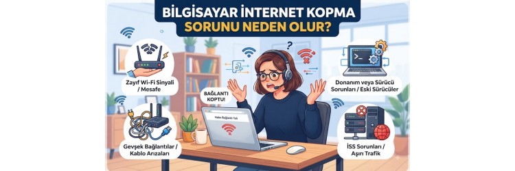 Bilgisayar İnternet Kopma Sorunu Neden Olur? Bilgisayar İnternet Kopma Sorunu Neden Olur?