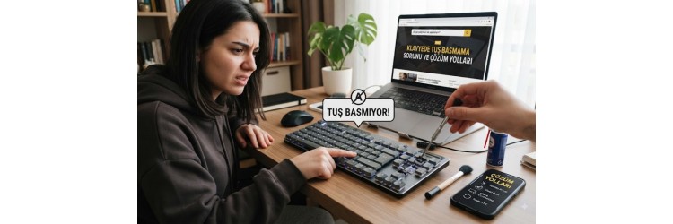 Klavyede Tuş Basmama Sorunu ve Çözüm Yolları Klavyede Tuş Basmama Sorunu ve Çözüm Yolları