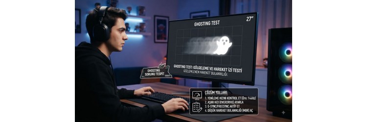 Monitörde Ghosting Testi ve Çözüm Yolları Monitörde Ghosting Testi ve Çözüm Yolları
