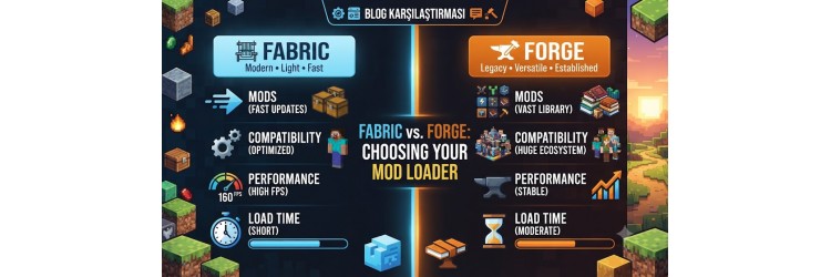 Fabric ve Forge Arasındaki Farklar (2026) | Hangisi Daha İyi?