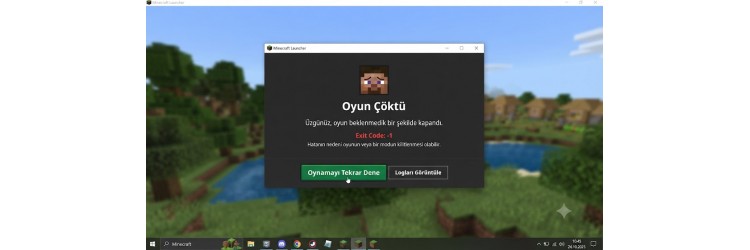 Minecraft Exit Code -1 Hatası Nasıl Çözülür? (2026) Minecraft Exit Code -1 Hatası Nasıl Çözülür? (2026)