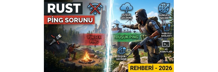 Rust Ping Düşürme Yöntemleri (2026) | Lag ve Gecikme Çözümü