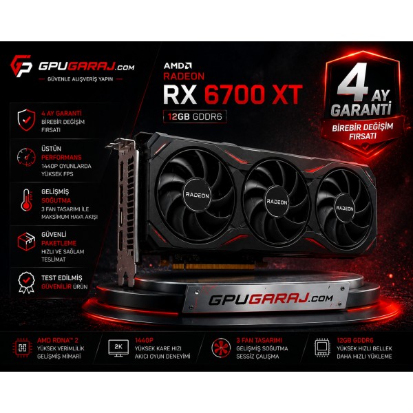 AMD Radeon RX 6700 XT 12GB GDDR6 Ekran Kartı