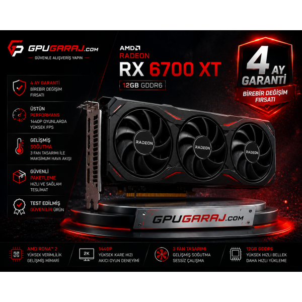 AMD Radeon RX 6700 XT 12GB GDDR6 Ekran Kartı