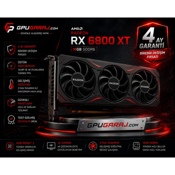 AMD Radeon RX 6800 XT 16GB GDDR6 Ekran Kartı