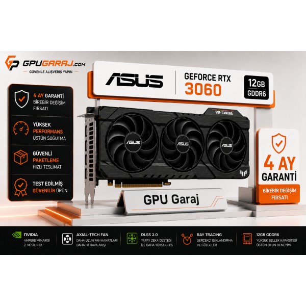 Yenilenmiş NVIDIA RTX 3060 12GB Ekran Kartı | GPUGaraj
