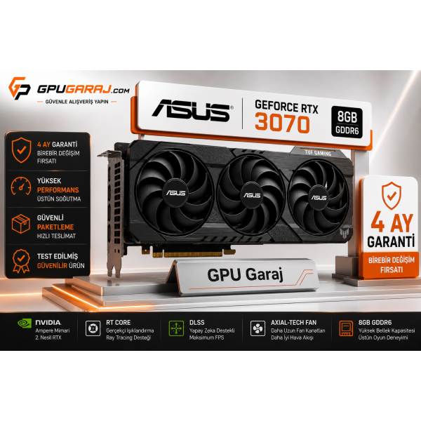 GeForce RTX 3070 8GB GDDR6 Ekran Kartı GeForce RTX 3070 8GB GDDR6 Ekran Kartı