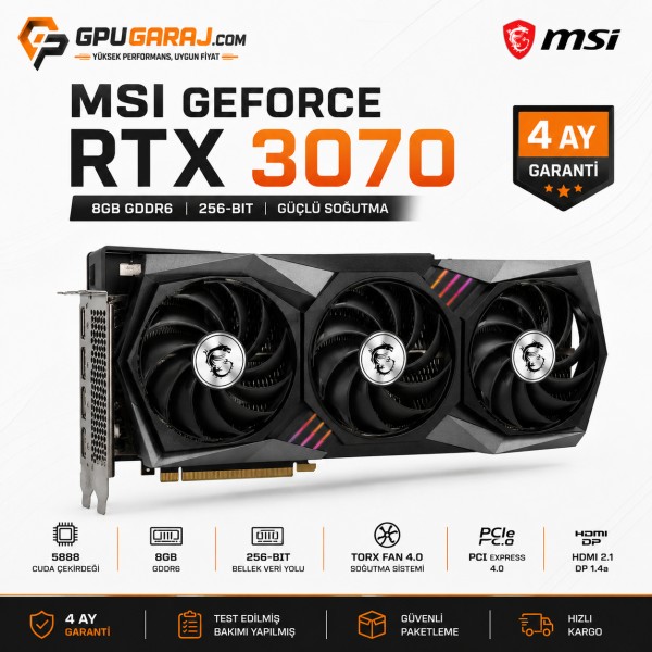 MSI GeForce RTX 3070 8GB Ekran Kartı