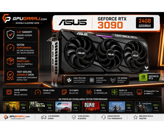 ASUS GeForce RTX 3090 24GB GDDR6X Ekran Kartı