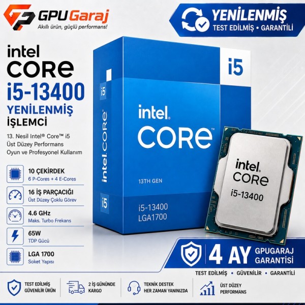 Yenilenmiş Intel Core i5-13400 İşlemci