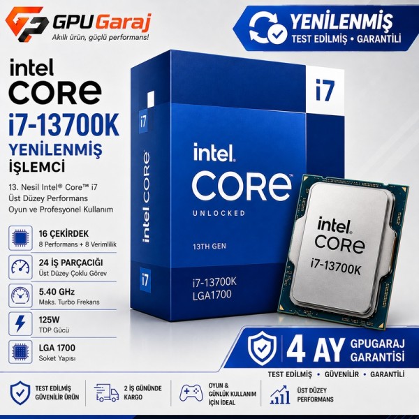Intel Core i7-13700K Yenilenmiş İşlemci