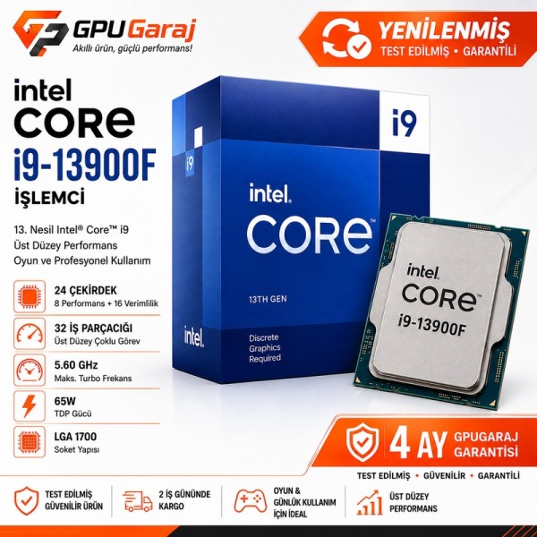 Yenilenmiş Intel Core i9-13900F İşlemci