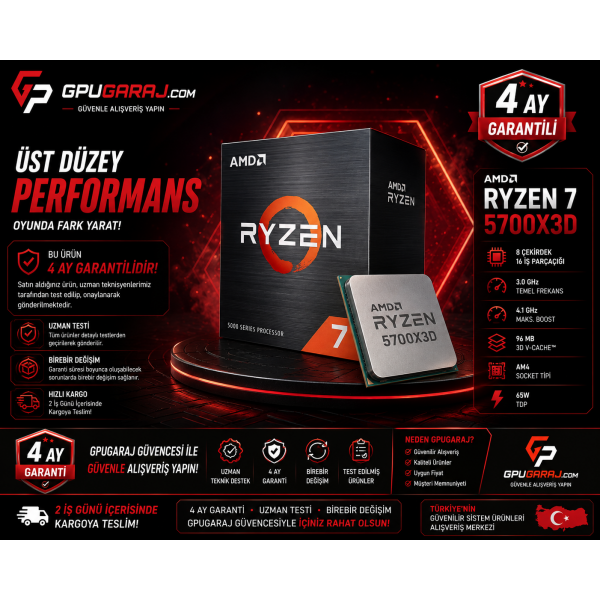 AMD Ryzen 7 5700X3D İşlemci