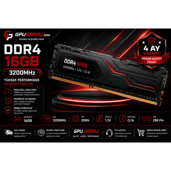 DDR4 16GB 3200MHz Masaüstü RAM