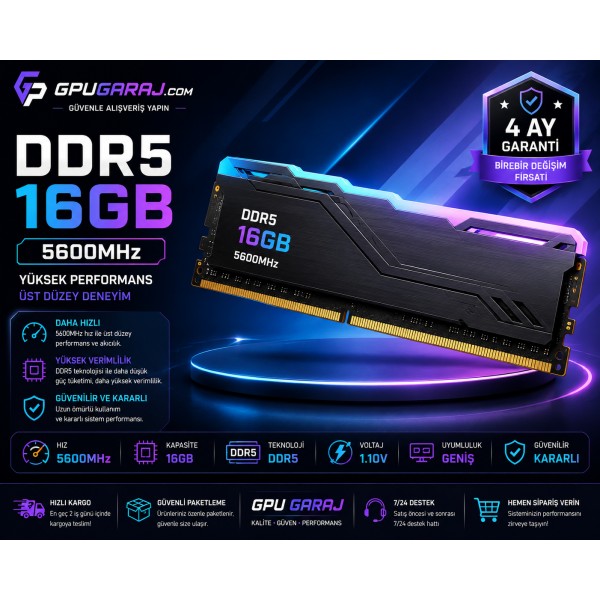 DDR5 16GB 5600MHz Masaüstü RAM