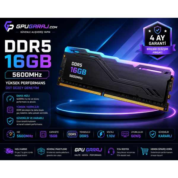 DDR5 16GB 5600MHz Masaüstü RAM