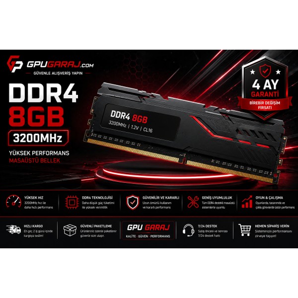 DDR4 8GB 3200MHz Masaüstü RAM